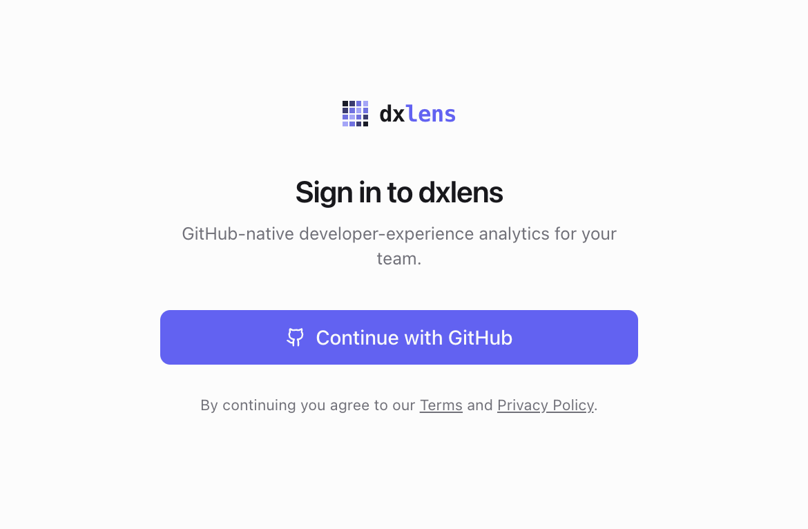 Sign in with GitHub